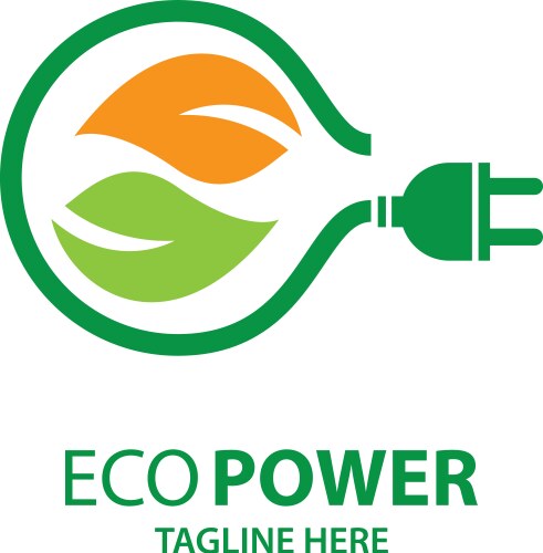 eco power logo images vector image