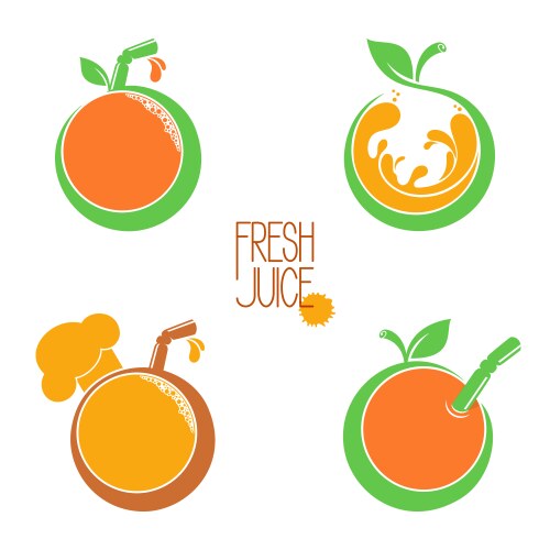 Juice concept icons vector image