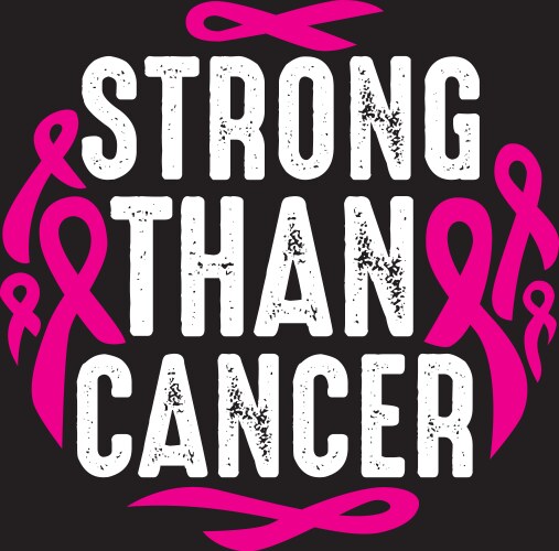 Strong than cancer 100 best for clothing design vector image