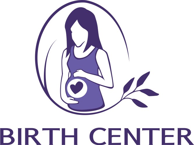 midwives and birth center logo vector image