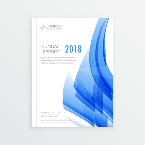 Business annual report cover page template in a4 vector image