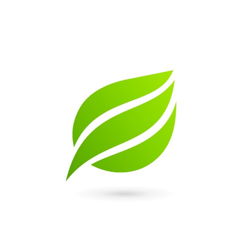 Eco leaves logo icon design template elements vector image