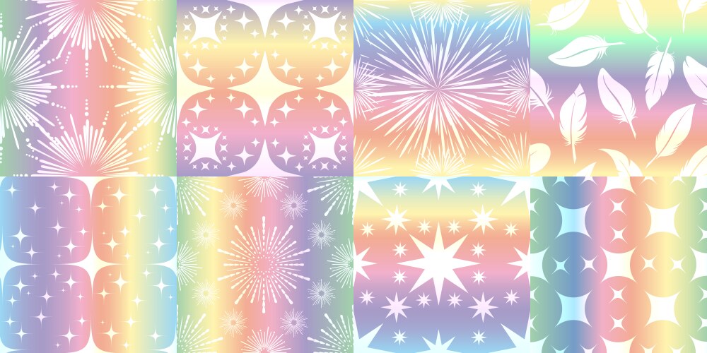 Holographic metalized patterns vector image