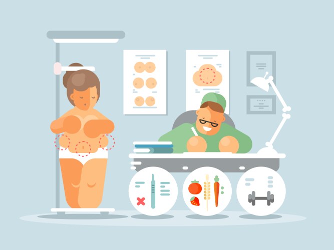 Plastic surgeon room vector image