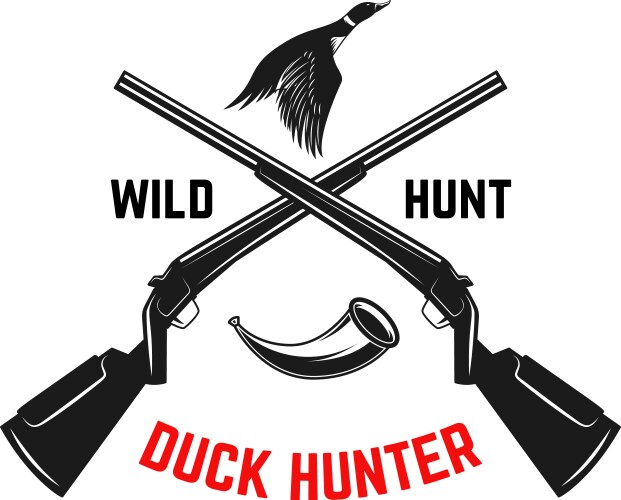 Emblem template duck hunting club vector image