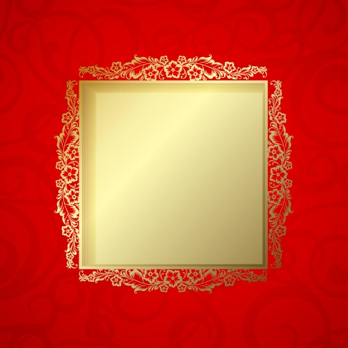 Border curves frame vector image