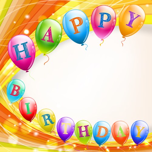 Birthday background vector image