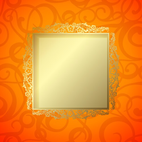 Border curves frame vector image