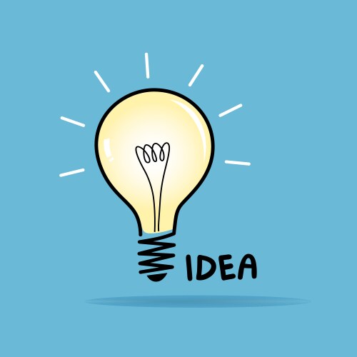 Bulb light idea vector image