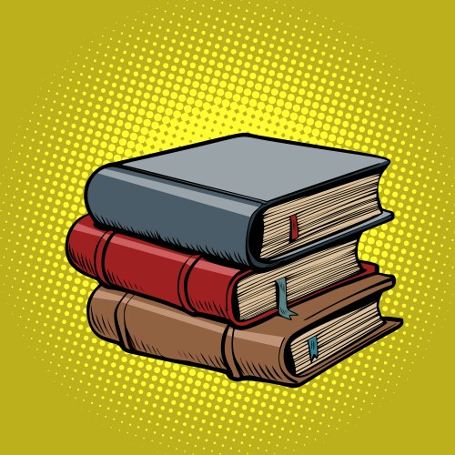 Stack of old books vector image