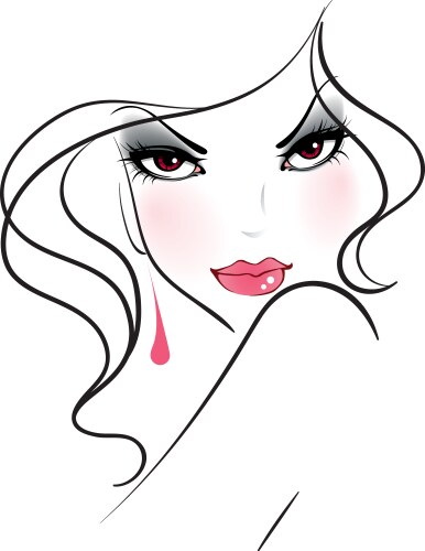 Women face vector image