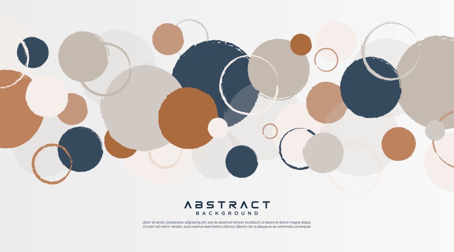 Minimalist abstract circle geometric shape vector image