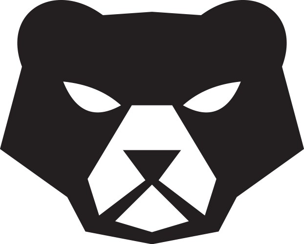 American black bear head retro vector image