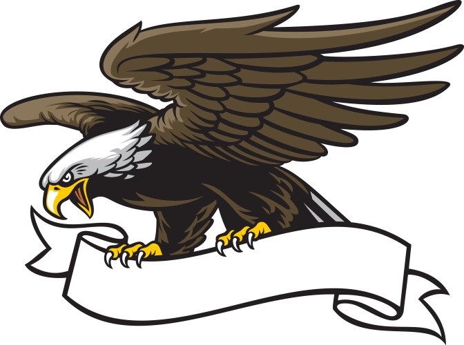 eagle grip a ribbon vector image