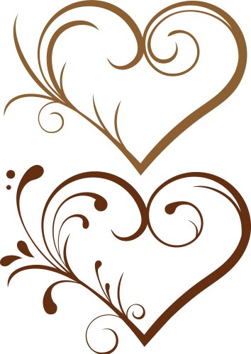 1543 lace heart vector image