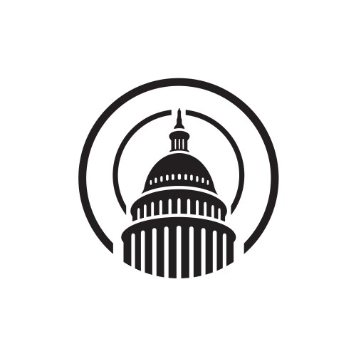 Premium creative landmark capitol building logo vector image