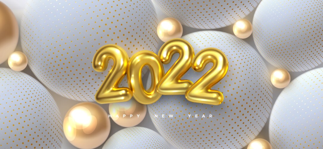 Happy new 2022 year vector image