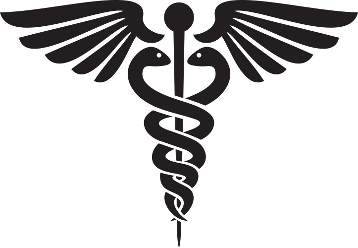 Caduceus medical symbol vector image