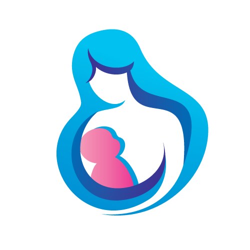 mother and baby icon vector image