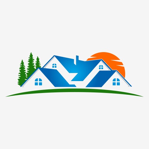 Real estate house logo element vector image