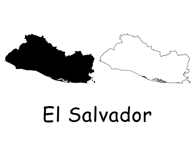 El salvador map vector image