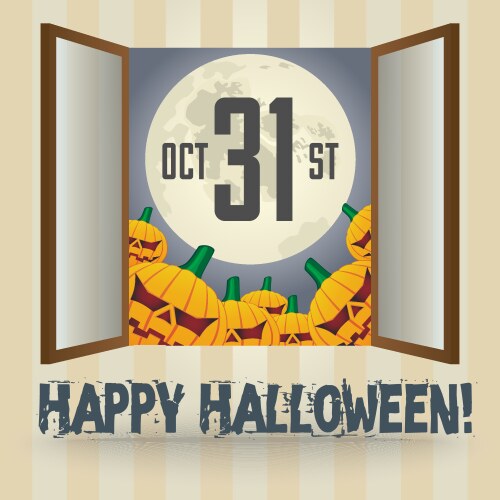 Happy halloween vector image