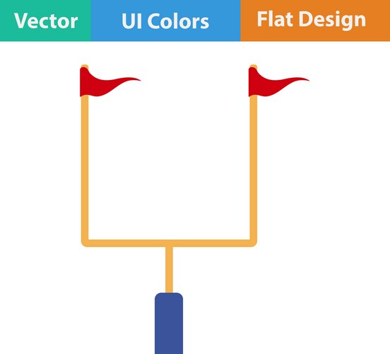 American football goal post icon vector image