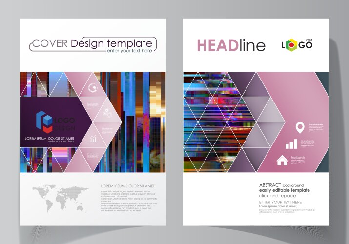 Business templates for brochure magazine flyer vector image