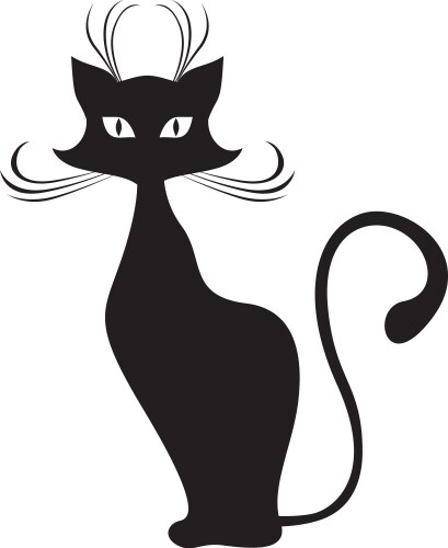 Graceful cat vector image