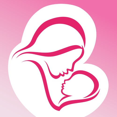 Mother and baby symbol vector image