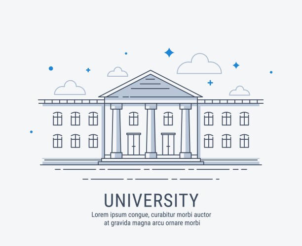 University building vector image