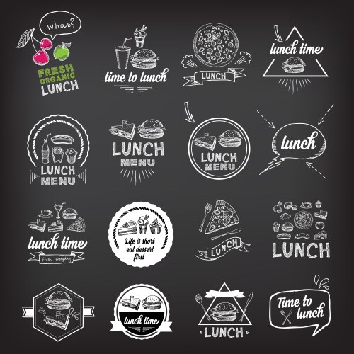 Lunch menu restaurant design vector image