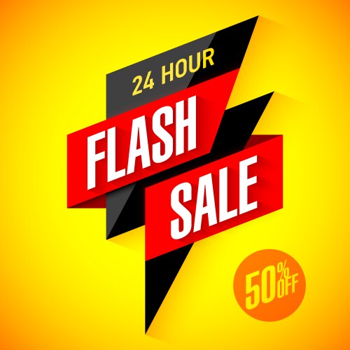 24 hour sale banner vector image