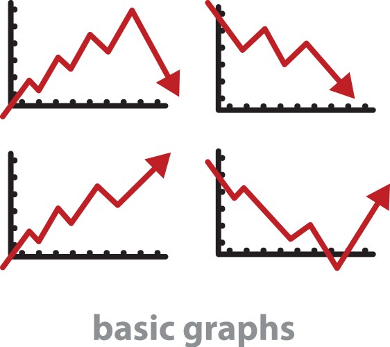 Basic graphs vector image