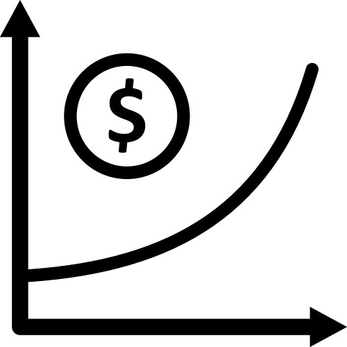 Profit growth - icon vector image