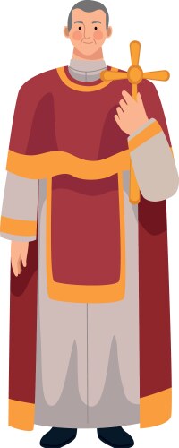 Catholic cardinal character vector image