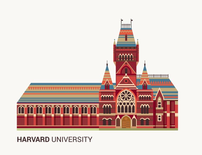 Harvard university icon vector image