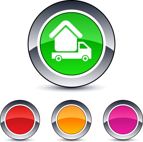 Camper round button vector image