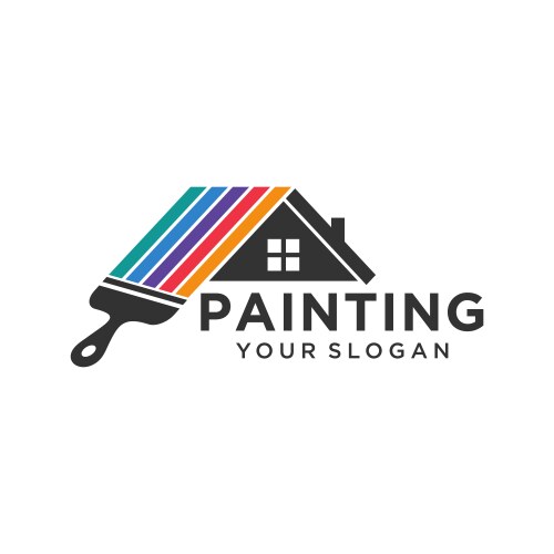 House painting logo design template vector image