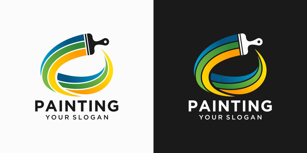 House painting logo design template vector image