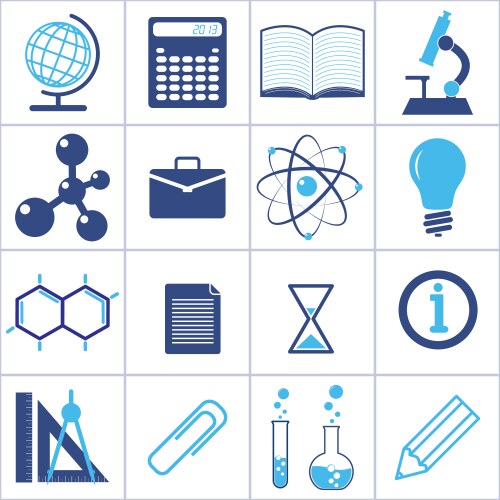 Icons of a science and education vector image