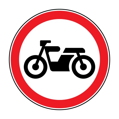 motorcycle red sign vector image