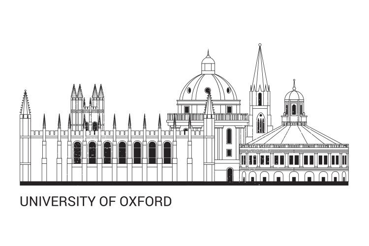 Oxford university vector image