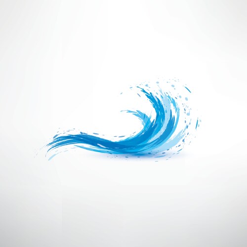 Blue water wave abstract symbol vector image