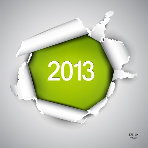 Torn paper with space for text 2013 vector image