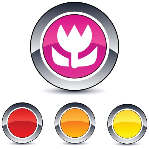 Macro round button vector image