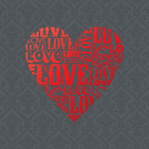 Abstract valentines heart vector image