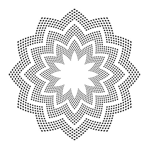 Radial dots pattern vector image