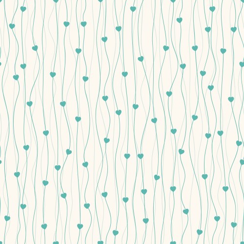 Abstract seamless pattern with hearts and curves vector image