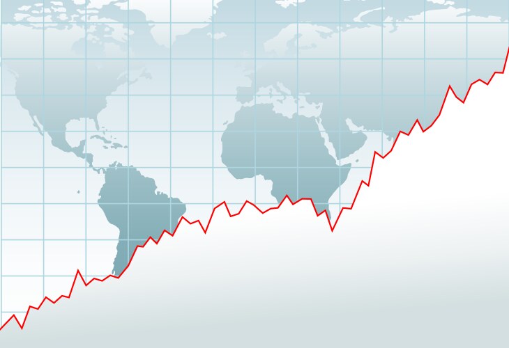 Growth chart vector image